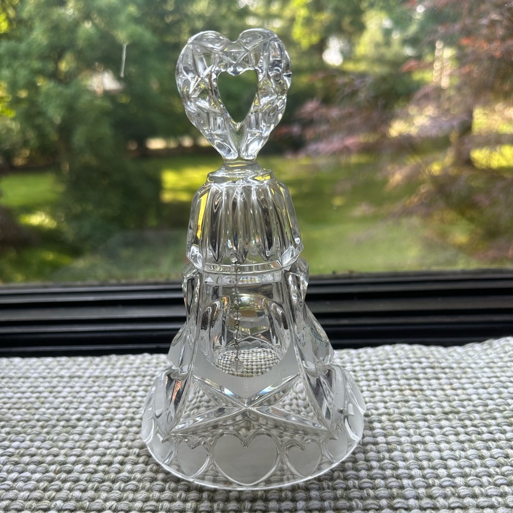 Price Etched Crystal Heart Bell